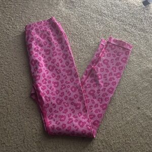 Pink Leopard Print Leggings